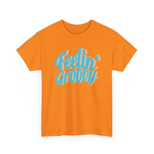 Retro Vibes Unisex Heavy Cotton Tee - Feelin' Groovy, Casual Wear, Gift for Friends, Music Festival Shirt, Summer Apparel - Image 4