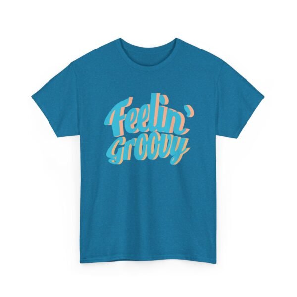 Retro Vibes Unisex Heavy Cotton Tee - Feelin' Groovy, Casual Wear, Gift for Friends, Music Festival Shirt, Summer Apparel - Image 7