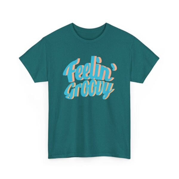 Retro Vibes Unisex Heavy Cotton Tee - Feelin' Groovy, Casual Wear, Gift for Friends, Music Festival Shirt, Summer Apparel - Image 6