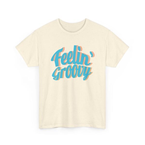 Retro Vibes Unisex Heavy Cotton Tee - Feelin' Groovy, Casual Wear, Gift for Friends, Music Festival Shirt, Summer Apparel - Image 5