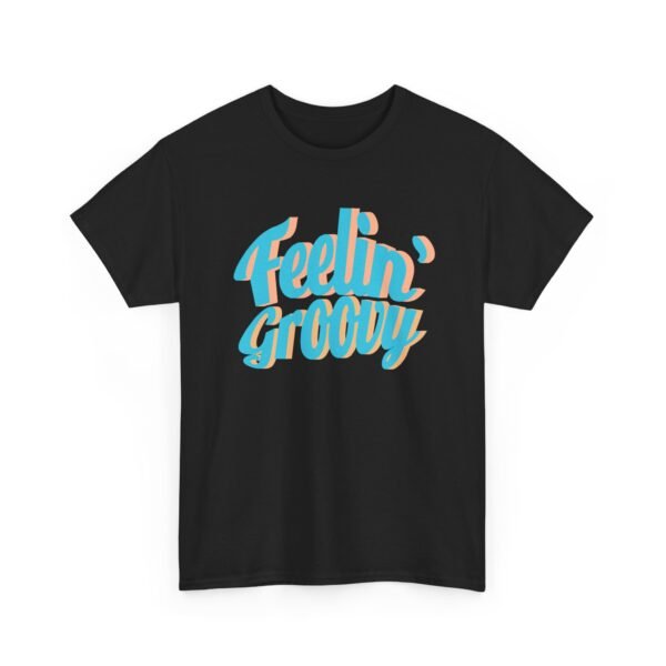Retro Vibes Unisex Heavy Cotton Tee - Feelin' Groovy, Casual Wear, Gift for Friends, Music Festival Shirt, Summer Apparel - Image 3