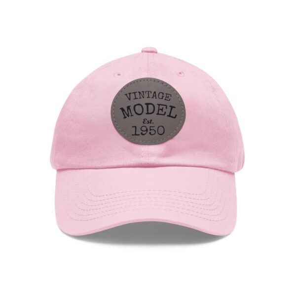 Vintage Model 1950 – Retro Boomer Hat for 75th Birthday Gift Unisex Laser Leather Patch - Image 7