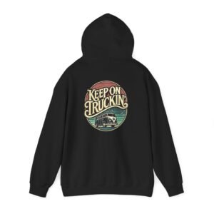 Keep on Truckin' Hoodie - Unisex Heavy Blend Sweatshirt, Cozy Gift for Truck Lovers, Vintage Truck Apparel, Casual Wardrobe Essential, [...]
