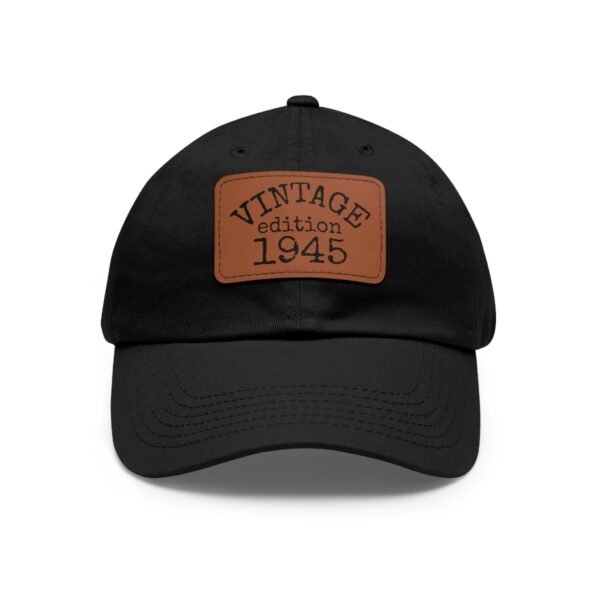 Copy of Vintage Dad Hat with Leather Patch, Casual Cap for Men, 1945 Est. Hat, Gift for Dad, Outdoor Style, Summer Fashion - Image 3