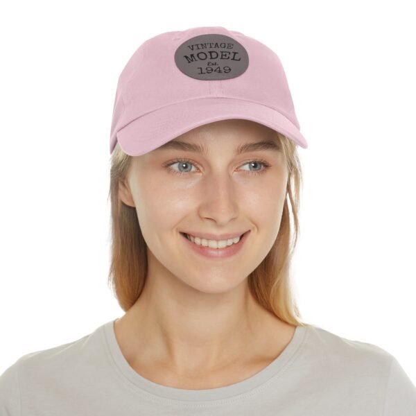 Vintage Model 1949 Hat – Boomer Legend Stylish Dad Hat with Customizable Leather Patch, Casual Cap for Dads, Father's Day Gift, Summer Accessory, Unisex Hat - Image 8