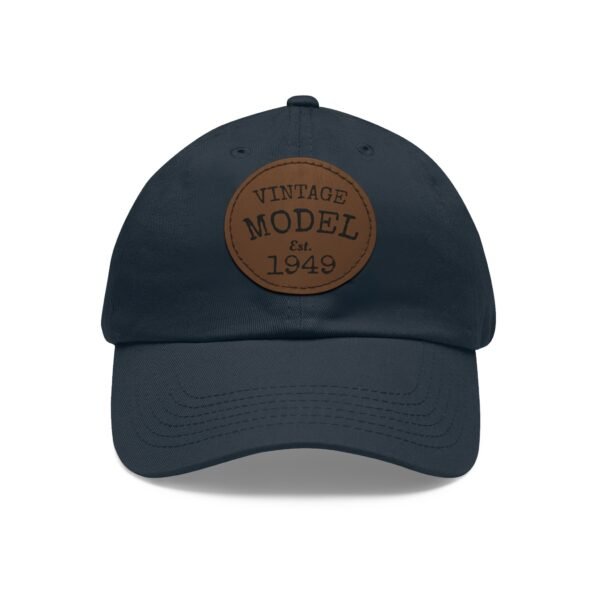 Vintage Model 1949 Hat – Boomer Legend Stylish Dad Hat with Customizable Leather Patch, Casual Cap for Dads, Father's Day Gift, Summer Accessory, Unisex Hat - Image 5