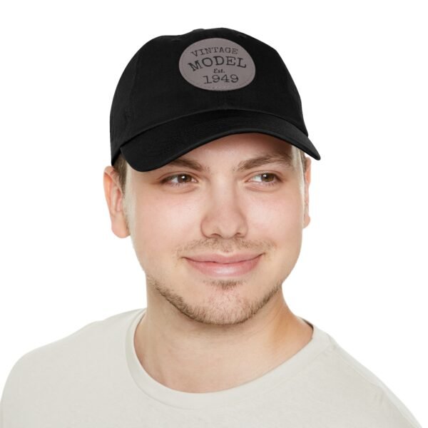 Vintage Model 1949 Hat – Boomer Legend Stylish Dad Hat with Customizable Leather Patch, Casual Cap for Dads, Father's Day Gift, Summer Accessory, Unisex Hat - Image 4