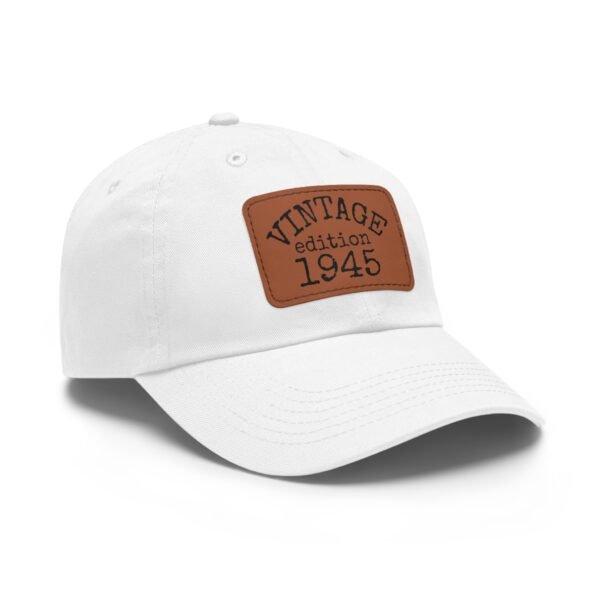Copy of Vintage Dad Hat with Leather Patch, Casual Cap for Men, 1945 Est. Hat, Gift for Dad, Outdoor Style, Summer Fashion