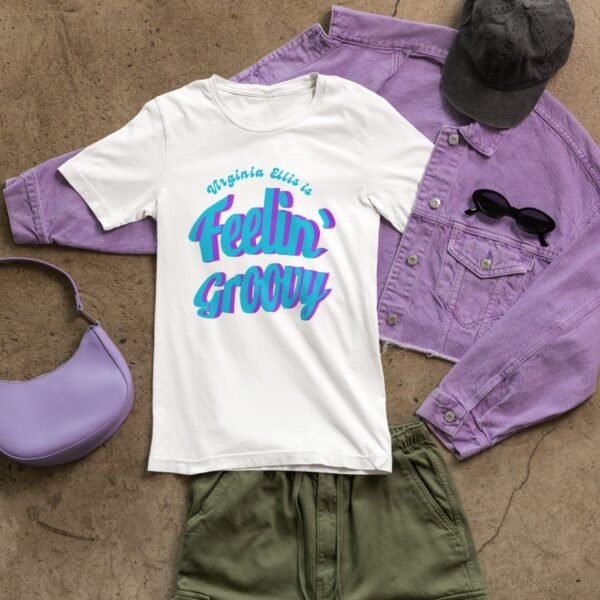 Trendy urban style mockup featuring personalized retro typography tee