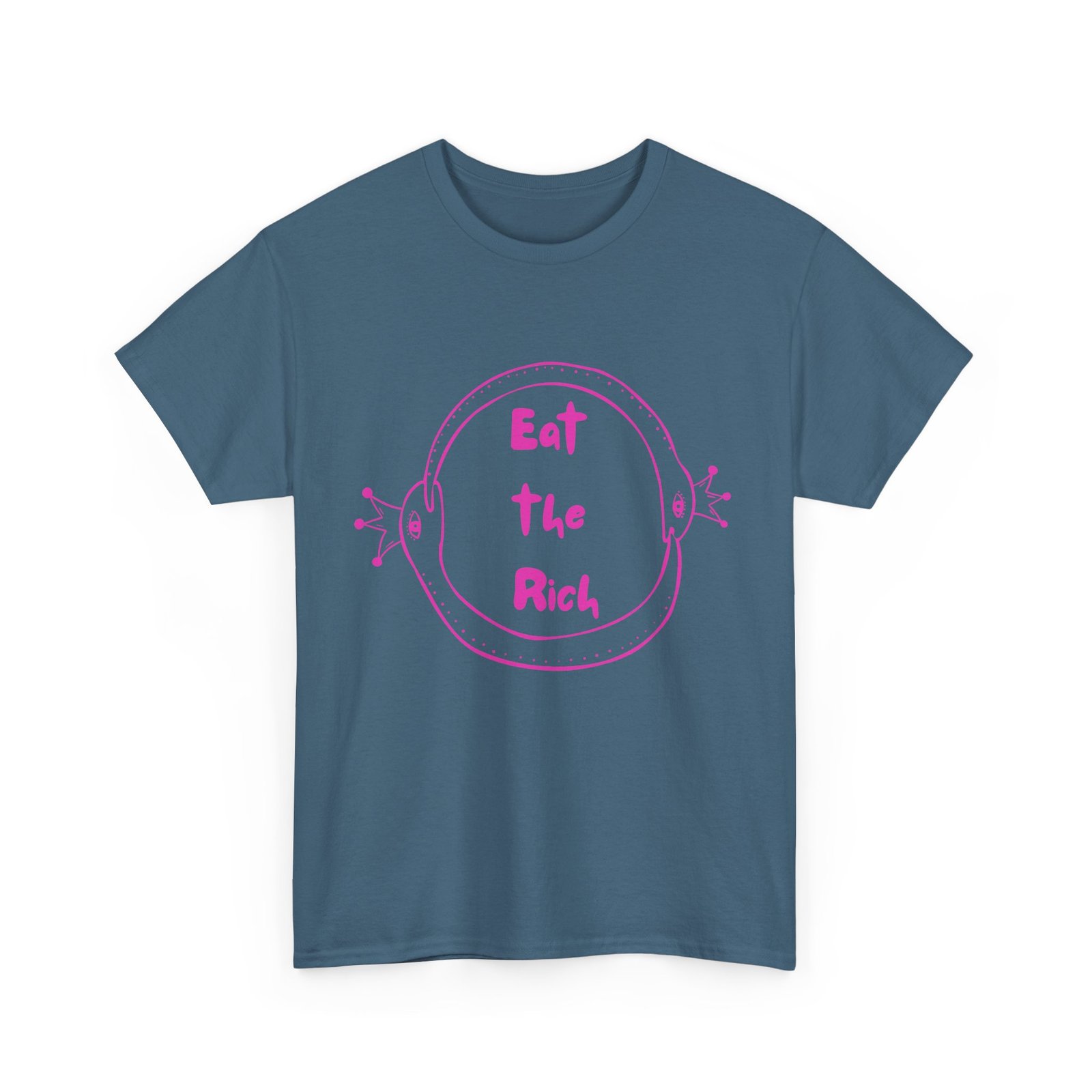 Unisex Cotton Tee with 'Eat the Rich' Design, Casual Wear, Social Statement Shirt, Perfect for Activists, Gift for Friends - Image 3