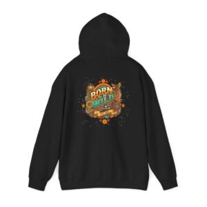 Born to Be Wild Retro Biker Hoodie– Vintage 70s Motorcycle Shirt, Live Free Hippie Graphic Tee, Cool Gift for Boomers & Free Spirits