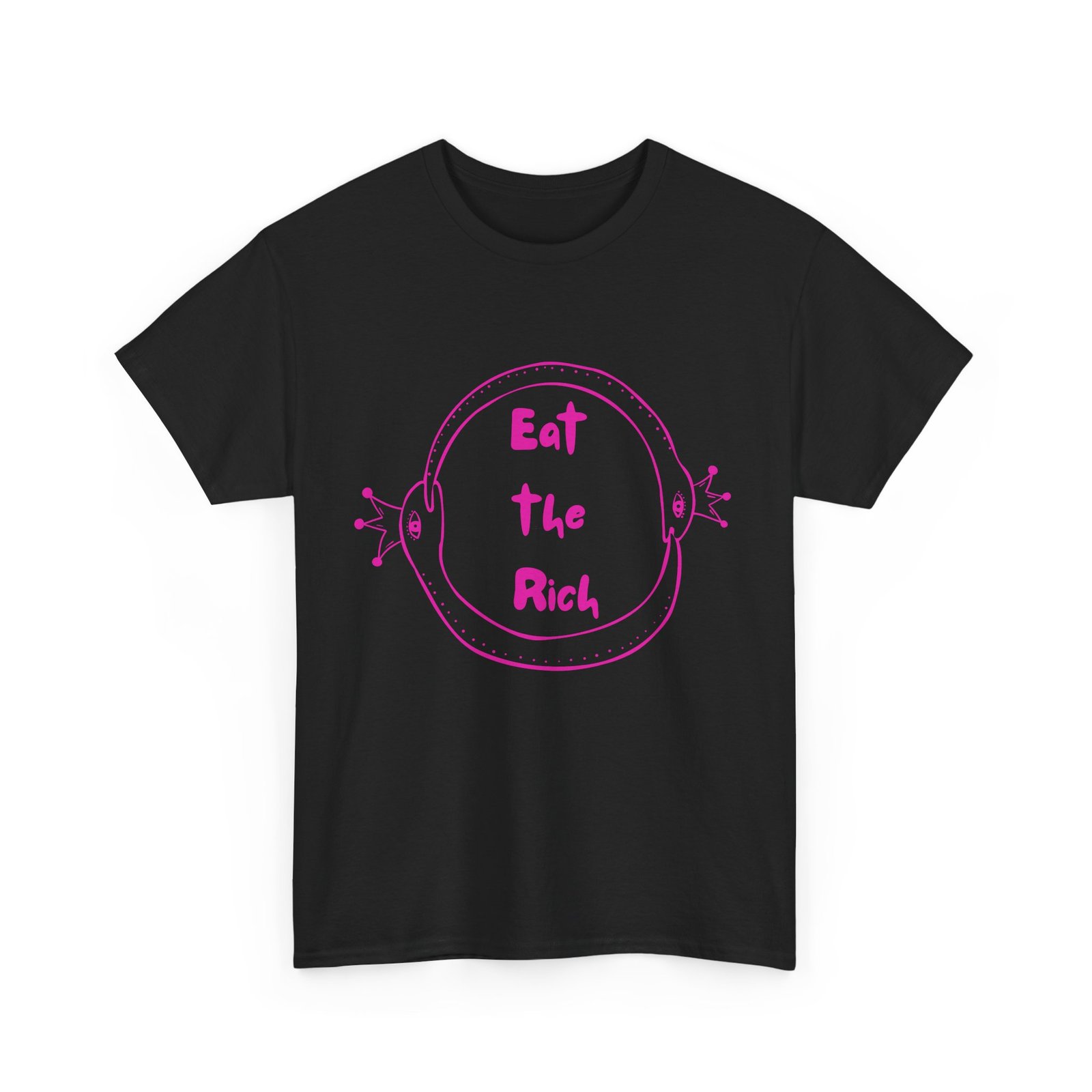 Unisex Cotton Tee with 'Eat the Rich' Design, Casual Wear, Social Statement Shirt, Perfect for Activists, Gift for Friends