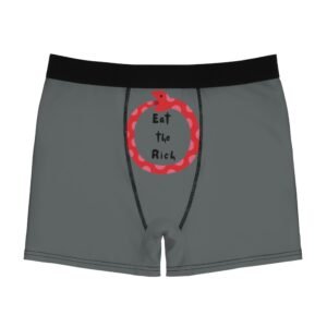 Eat The Rich Ouroboros Boxer Briefs – Grey with Pink Snake