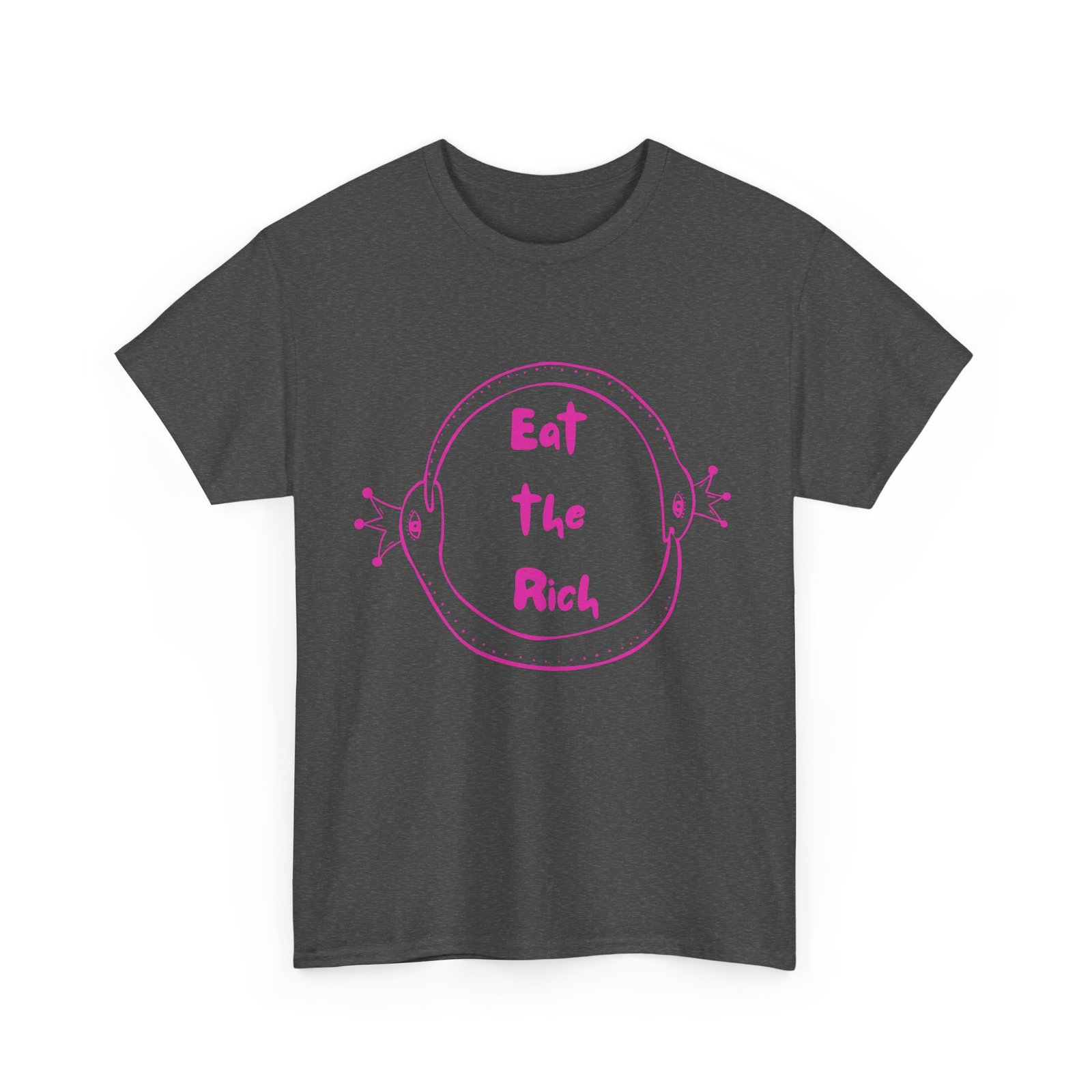 Unisex Cotton Tee with 'Eat the Rich' Design, Casual Wear, Social Statement Shirt, Perfect for Activists, Gift for Friends - Image 2