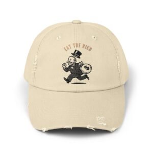 Eat The Rich – Running Capitalist Gent Hat (Distressed Dad Hat)