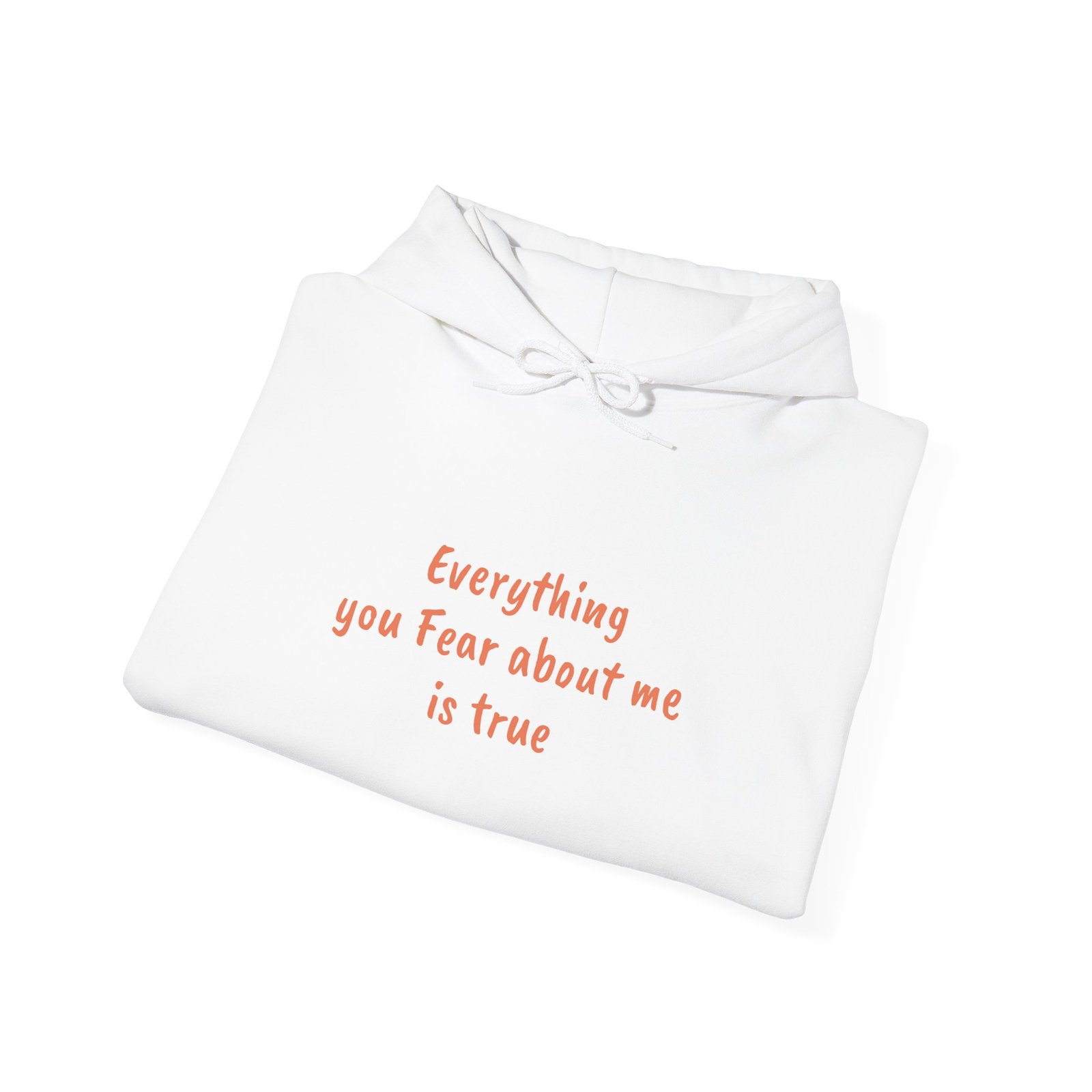 Eat The Rich Orange Ouroboros Hoodie – “Everything You Fear About Me Is True” Back Print - Image 8