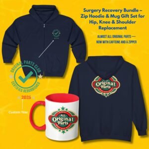 mockup Almost All Original Parts Zip Hoodie and Mug bundle