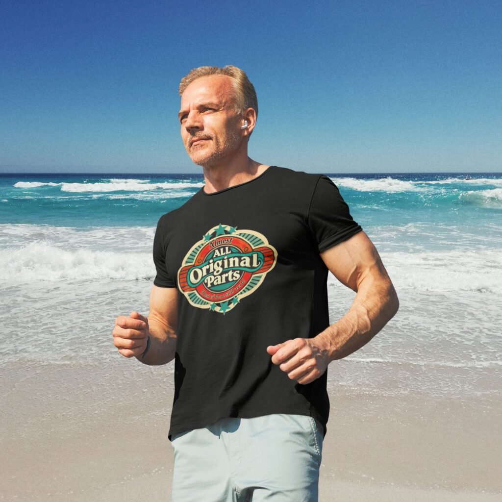 Mock up running man Almost All original parts T shirt black