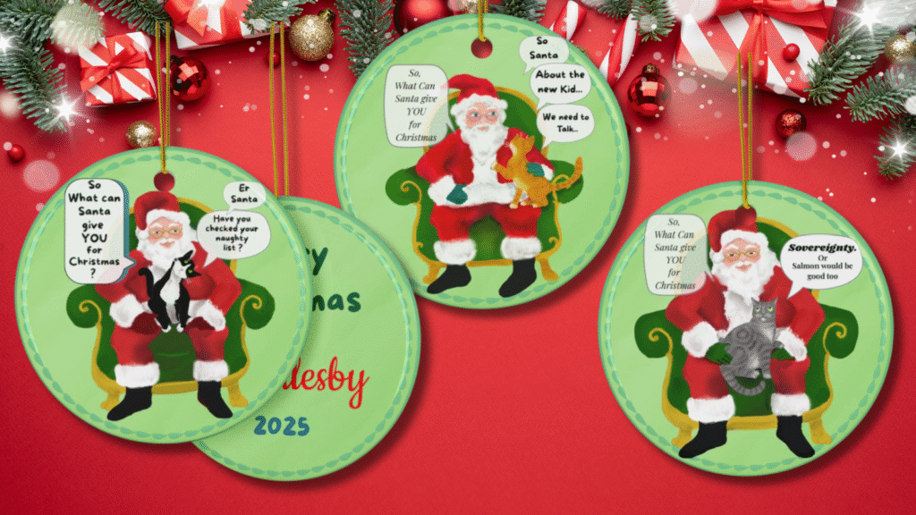 Santa and the cats Ornament collection