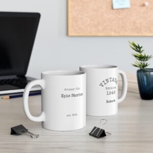 Mock up 1946 personalized 80th Birthday mug/ both sides
